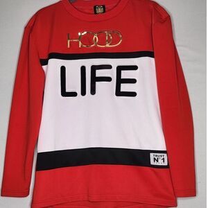 Lion Dynasty Premium Boys Hood Life Pull over Long Sleeve Shirt 14-16 Trust No.1